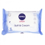 мокри кърпи nivea baby soft & cream 63бр.
